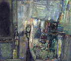 Fred Conway; Rainy Night, Grand and Olive, oil on canvas, n.d.